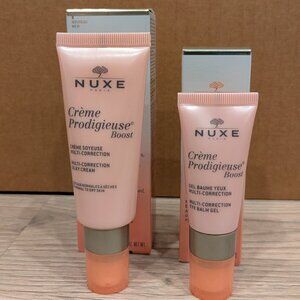 NUXE Creme Prodigieuse Boost Face Cream + Eye Balm Gel Skincare Set NEW